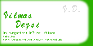 vilmos dezsi business card